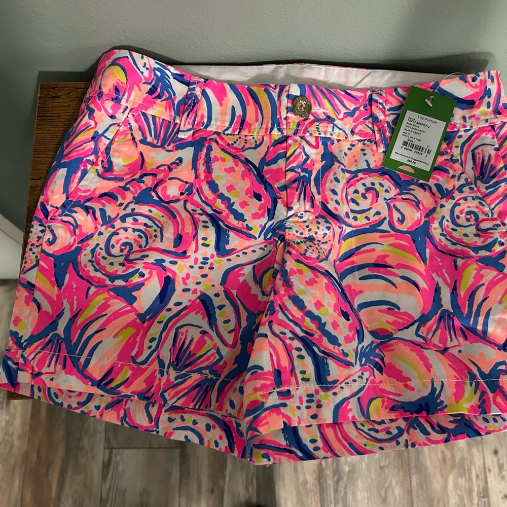 Lilly Pulitzer Pink and Blue Swirl Shorts